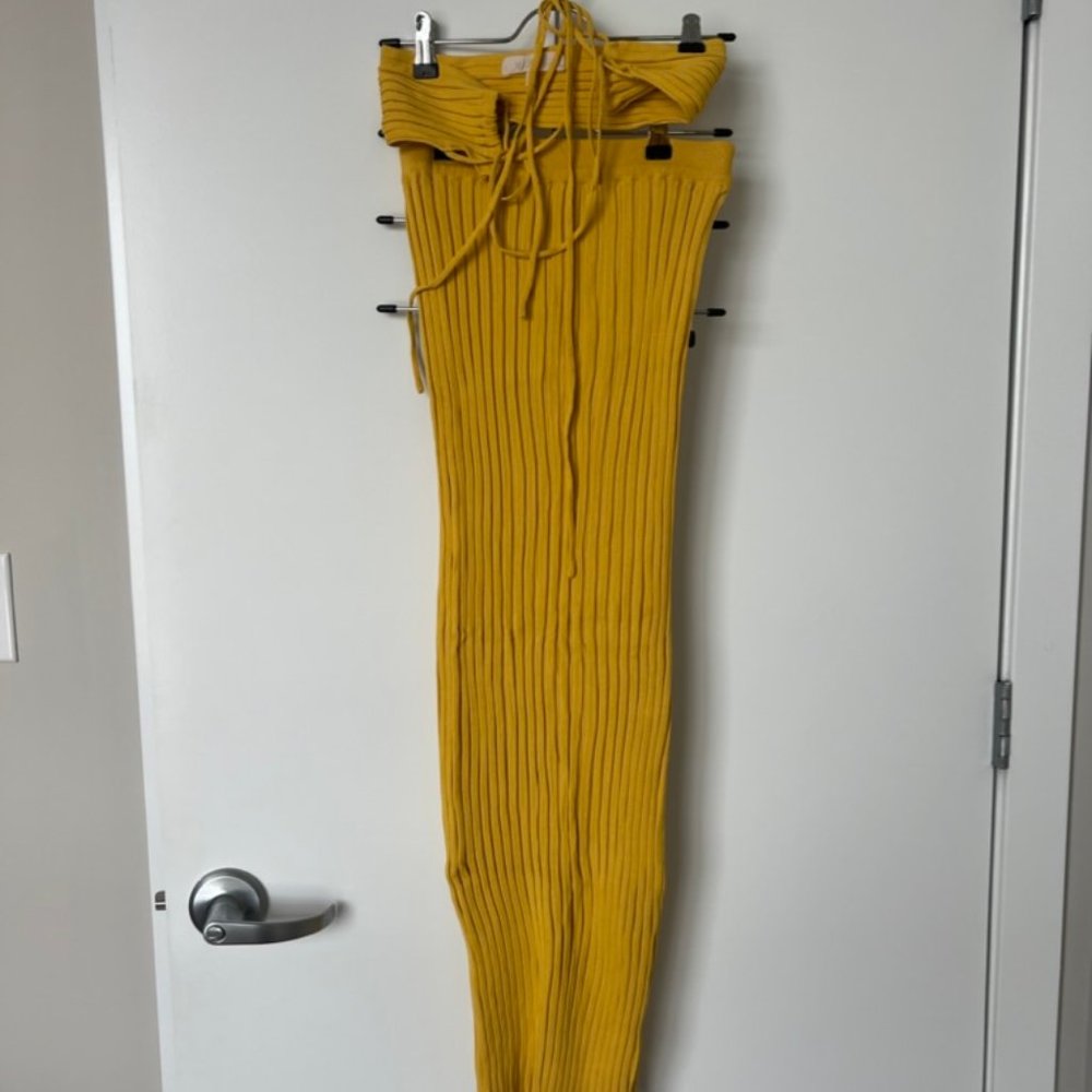 MESHKI two piece set, mustard color. top S, skirt M